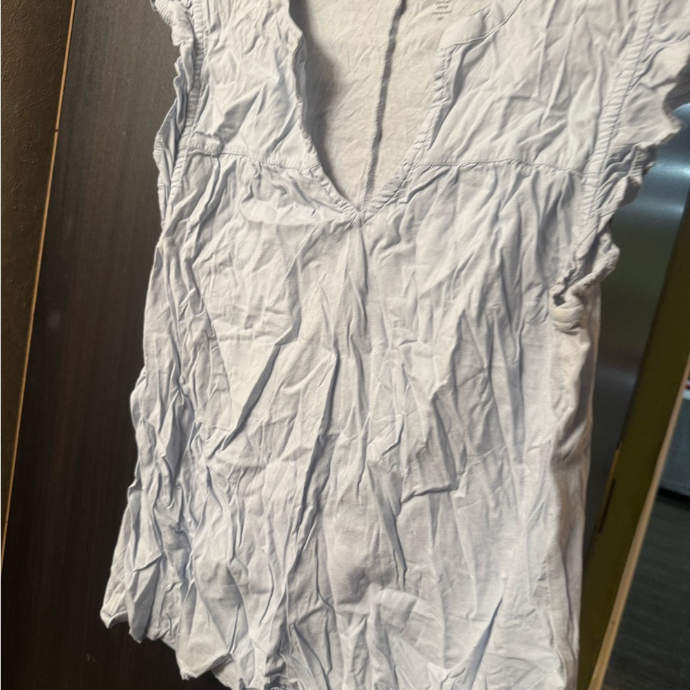 LOFT White Cap Sleeve Blouse